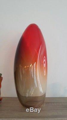 Alfredo Barbini Murano XXL Vintage Art glass Murano vase Design made in Italy