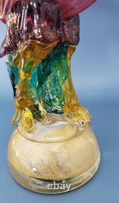 Amazing Vintage Murano Glass Rooster! Gorgeous. 13 H