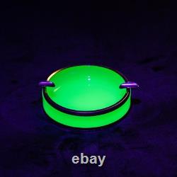 Antique Green Opaline Glass Ashtray VINCENZO NASON Italian Murano Antique Green Opaline Glass Ashtray VINCENZO NASON Italian Murano