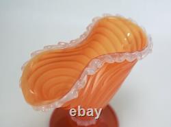 Archimede Seguso Vase Pitcher Vintage Murano Glass Orange