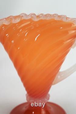 Archimede Seguso Vase Pitcher Vintage Murano Glass Orange Archimede Seguso Vase Pitcher Vintage Murano Glass Orange