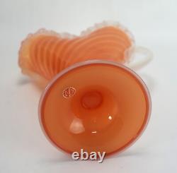 Archimede Seguso Vase Pitcher Vintage Murano Glass Orange