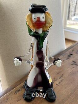 Authentic Vintage 1950s-1960s Murano Italy Hand Blown Art Glass Clown Venice 10