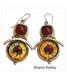 Awarded Shano Kelley Vintage Sterling Silver Carnelian Murano Glass Earrings