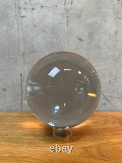 Barbini Murano LARGE Crystal Ball Art Glass Sculpture Clear Italy Modern Vintage