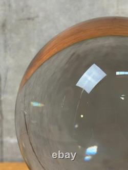 Barbini Murano LARGE Crystal Ball Art Glass Sculpture Clear Italy Modern Vintage