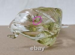 Barbini Murano Yellow Glass 13 Bird of Paradise Pair (1 BROKEN) Vintage MCM