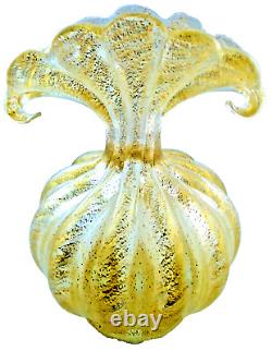 Barovier Cordonado d'Oro Gold on Crystal Vintage Murano Glass 8h gem On Sale