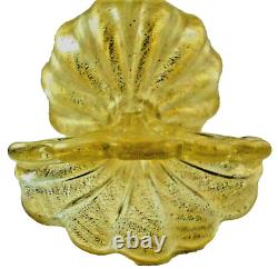 Barovier Cordonado d'Oro Gold on Crystal Vintage Murano Glass 8h gem On Sale