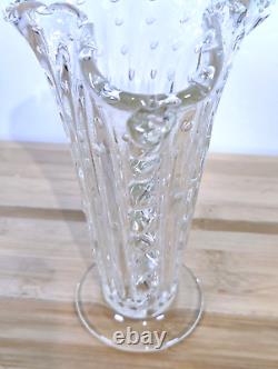 Barovier Toso Murano Italy Glass Vintage Vase 8.5