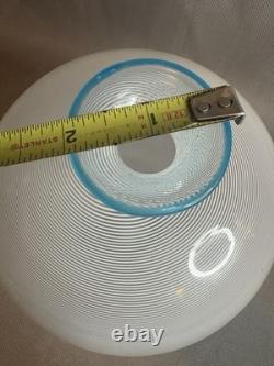 Barovier & Toso Signed Vintage Murano Glass Vase Mezza Filigrana 9 3/4 Inches