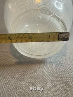 Barovier & Toso Signed Vintage Murano Glass Vase Mezza Filigrana 9 3/4 Inches