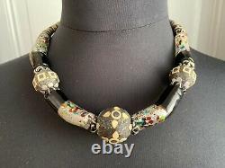 Beautiful Creator Vintage Murano Glass Beads Necklace Cord 48cm