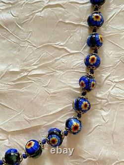 Beautiful Vintage Handcrafted Murano Glass beads Necklace 47cm