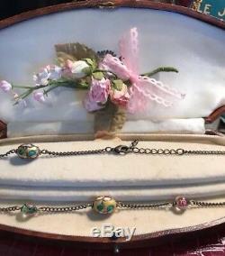 Beautiful Vintage Millefiori, Murano, Cloisonné Wedding Cake, Glass Necklace