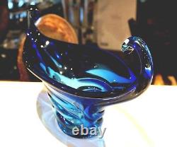 Beautiful Vintage Murano Blue Glass Centerpiece