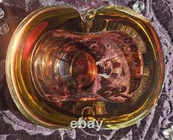 Beautiful Vintage Murano Sommerso Flavio Poli Seguso Glass Bowl Dish Ashtray 6.5