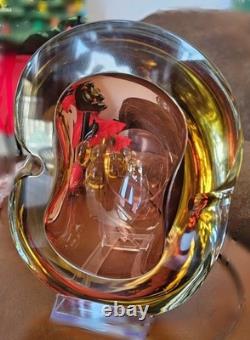 Beautiful Vintage Murano Sommerso Flavio Poli Seguso Glass Bowl Dish Ashtray 6.5