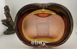 Beautiful Vintage Murano Sommerso Flavio Poli Seguso Glass Bowl Dish Ashtray 6.5