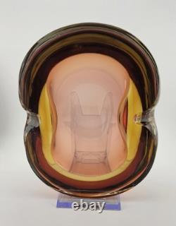 Beautiful Vintage Murano Sommerso Flavio Poli Seguso Glass Bowl Dish Ashtray 6.5
