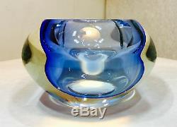 Beautiful Vtg MCM Seguso Murano Italian Art Glass Sommerso Geode Bowl