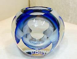 Beautiful Vtg MCM Seguso Murano Italian Art Glass Sommerso Geode Bowl