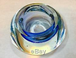 Beautiful Vtg MCM Seguso Murano Italian Art Glass Sommerso Geode Bowl