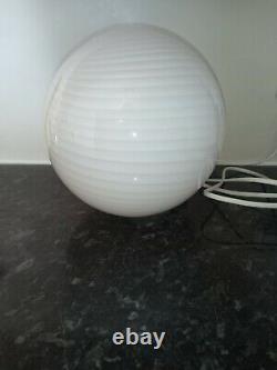 Beautiful spiral round glass lamp, Murano style, retro, vintage, handmade, sphere