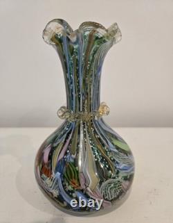 Bizantino Vintage Murano Glass Tutti Frutti Vase By AVEM