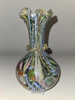 Bizantino Vintage Murano Glass Tutti Frutti Vase By AVEM