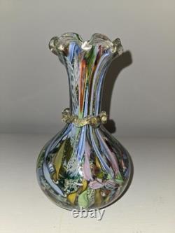 Bizantino Vintage Murano Glass Tutti Frutti Vase By AVEM