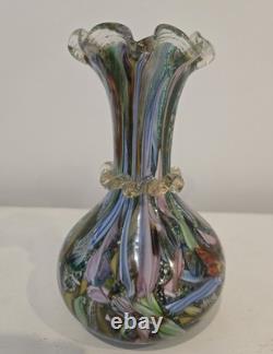 Bizantino Vintage Murano Glass Tutti Frutti Vase By AVEM