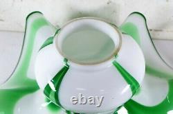 Ceiling Light A Vintage Italian Murano 1970s Glass Green & White Cased Pendant