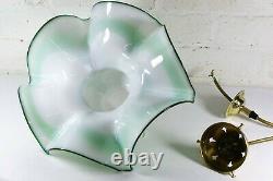 Ceiling Light A Vintage Italian Murano 1970s Glass Green & White Cased Pendant