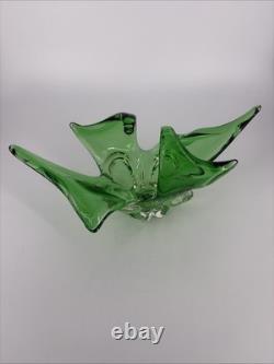 Chalet Lorraine Murano Glass MCM DECORATIVE GLASS Green 1970s 1960s Vintage