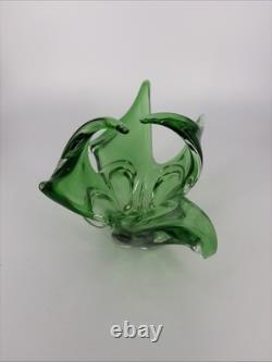 Chalet Lorraine Murano Glass MCM DECORATIVE GLASS Green 1970s 1960s Vintage