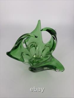 Chalet Lorraine Murano Glass MCM DECORATIVE GLASS Green 1970s 1960s Vintage