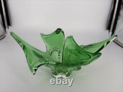 Chalet Lorraine Murano Glass MCM DECORATIVE GLASS Green 1970s 1960s Vintage