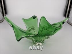 Chalet Lorraine Murano Glass MCM DECORATIVE GLASS Green 1970s 1960s Vintage