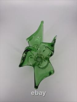 Chalet Lorraine Murano Glass MCM DECORATIVE GLASS Green 1970s 1960s Vintage