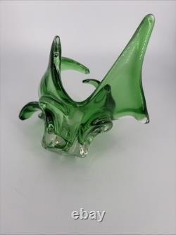 Chalet Lorraine Murano Glass MCM DECORATIVE GLASS Green 1970s 1960s Vintage