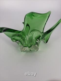 Chalet Lorraine Murano Glass MCM DECORATIVE GLASS Green 1970s 1960s Vintage