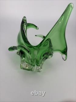 Chalet Lorraine Murano Glass MCM DECORATIVE GLASS Green 1970s 1960s Vintage