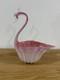 Circa 1950s Alfredo Barbini Murano Italy Pink Alabastro Opalino Swan Form Bowl