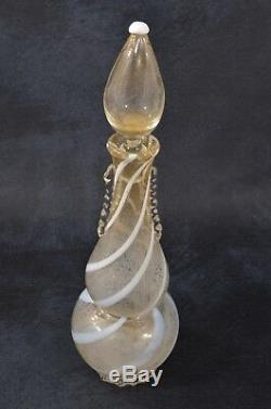 DIVINE Vintage MURANO Art GLASS Blown ITALIAN Swirl GENIE BOTTLE Vase DECANTER