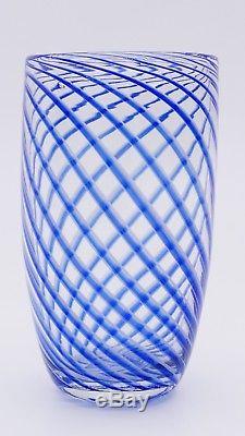 Design Murano Glasvase art glass VASE mundgeblasen Vintage Studioglas Spirale