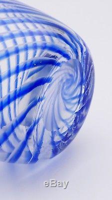 Design Murano Glasvase art glass VASE mundgeblasen Vintage Studioglas Spirale