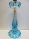EXCEPTIONAL EARLY MCM 1950s vintage MURANO GLASS SEGUSO LIGHT BLUE TABLE LAMP