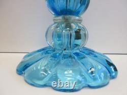 EXCEPTIONAL EARLY MCM 1950s vintage MURANO GLASS SEGUSO LIGHT BLUE TABLE LAMP