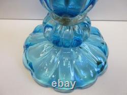 EXCEPTIONAL EARLY MCM 1950s vintage MURANO GLASS SEGUSO LIGHT BLUE TABLE LAMP